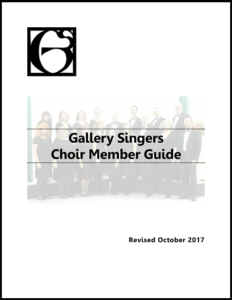 Gallery Singers Choir Member Guide